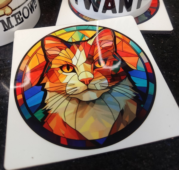 Pack 4 Gatos Vitral - Image 4
